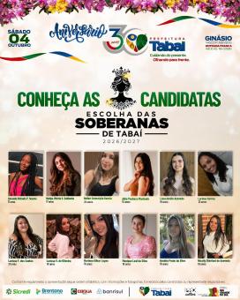 Tabaí Celebra 30 Anos com o Retorno Emocionante da Escolha das Soberanas 2026/2027 Tabaí Celebra 30 Anos com o Retorno Emocionante da Escolha das Soberanas 2026/2027